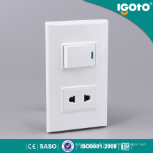 1 Gang Switch 2 Pin Socket para o mercado latino-americano